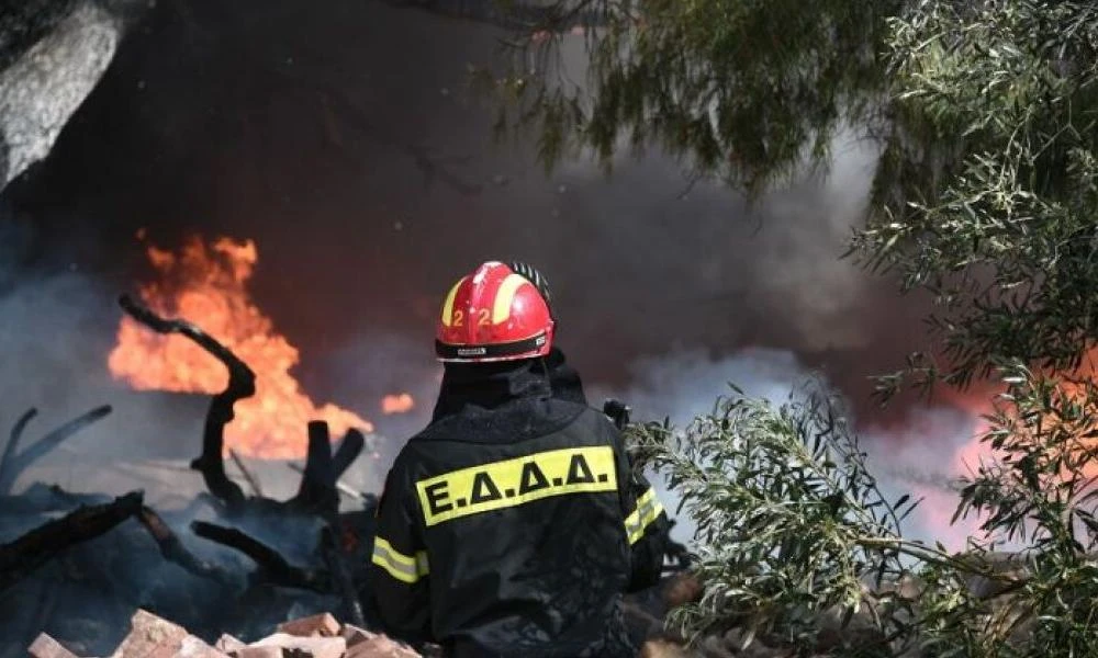 Πυρκαγιά ξέσπασε σε αγροτοδασική έκταση στο Λιβάδι Κεφαλονιάς